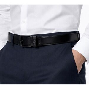 DVS Reversible Belt Men's Size 34 Black/Brown Swivel Buckle Bonded Leather